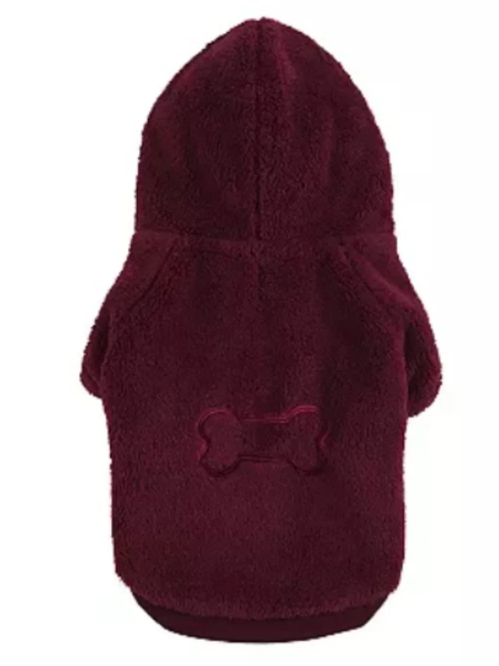 NWT~ Friends Forever Soft Pet Maroon Colored Hoodie w/ Bone Design (Size: Large)